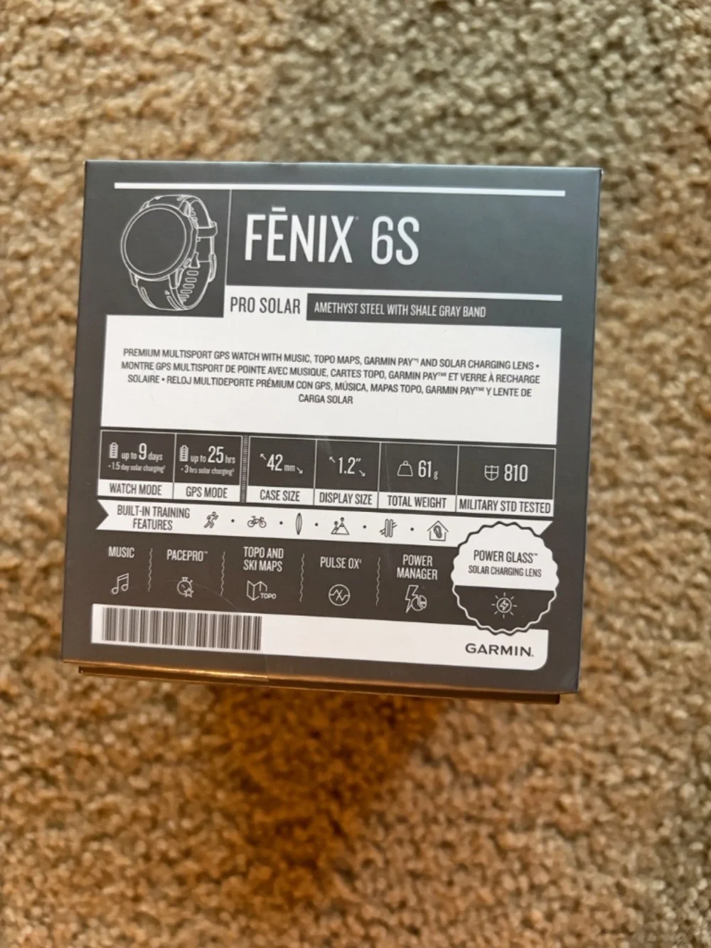 Garmin Fenix 6S Pro Solar Smartwatch